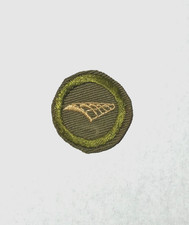 Early Boy Scout merit badge.  AIRPLANE STRUCTURE.   Narrow crimp style