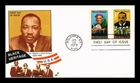 DR JIM STAMPS US COVER DR MARTIN LUTHER KING JR BLACK HERITAGE FDC COMBO