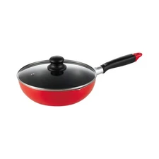 Pearl Metal Frying Pan, 24Cm, Deep, With Glass Lid, Induction , Fluorine Coatin_