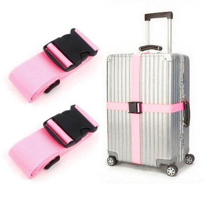 SDKZBFC 2er Pack Reisegepäckgurte - verstellbarer & robuster Koffer pink 