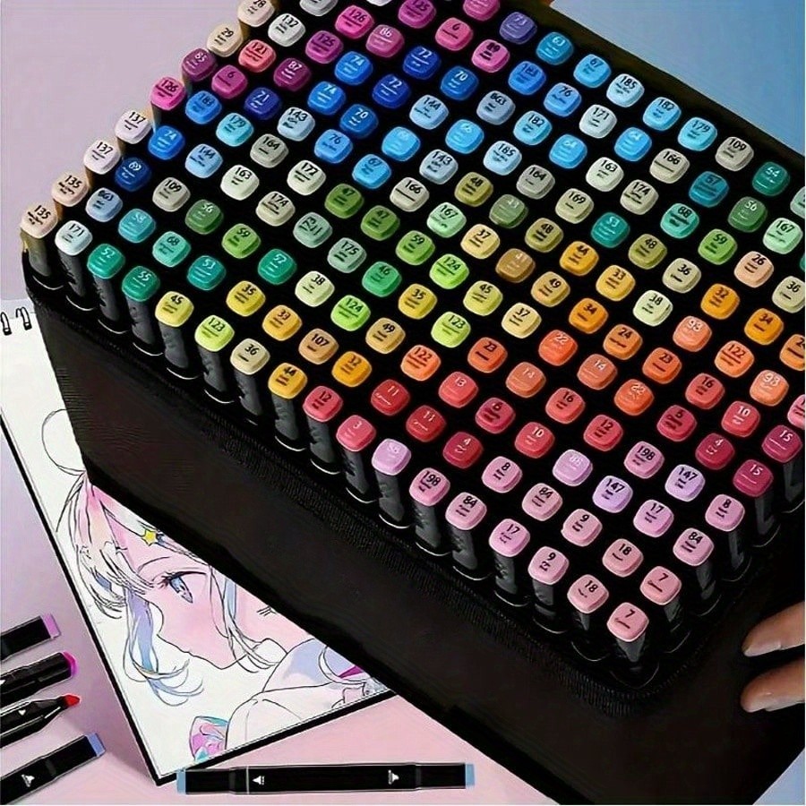 60 Colors Dual Tip Art Marker Set Sketch Pens For Artists De
