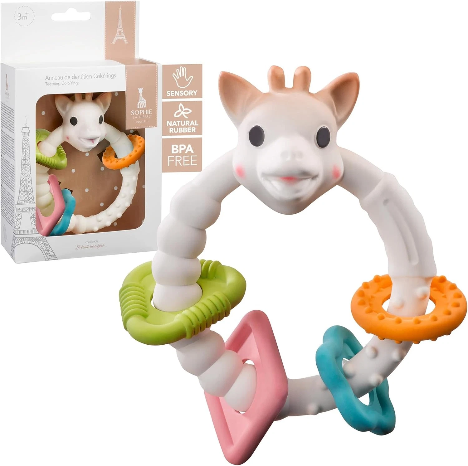 Sophie La Girafe Multi Textured Sensory Teething Toy, 100% Natural Rubber
Opens in a new window or t