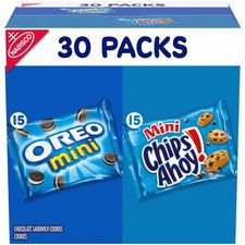 Cookie Variety Pack, CHIPS AHOY Mini  OREO Mini, 30 Snack Packs