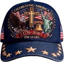 Eagle Liberty Cross, United States 250th Anniversary Hat Baseball Cap