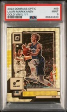 GOLD VINYL 1/1 2022-23 Donruss Optic #69 Lauri Markkanen Nikola Jokic PSA 9