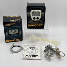 VINTAGE NOS AVOCET 40 CYCLOMETER White GEAR CADENCE ROAD BIKE BICYCLE COMPUTER