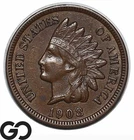 1908-S Indian Head Cent Penny, Highly Demanded Choice AU++ Better Date