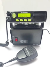 Motorola CM300 UHF Radio with Tripp Lite Pr-12 Power Supply Base Station