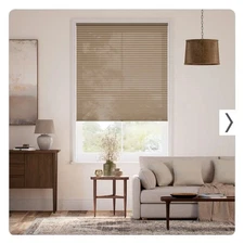 Cordless Light- Filtering double cellular shade, cream & white, color. 24" × 46"