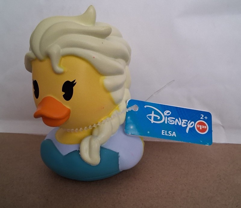 Disney Duckalooz Elsa Duck 3.75in, Rubber Duck, collectible Duckalooz Duck