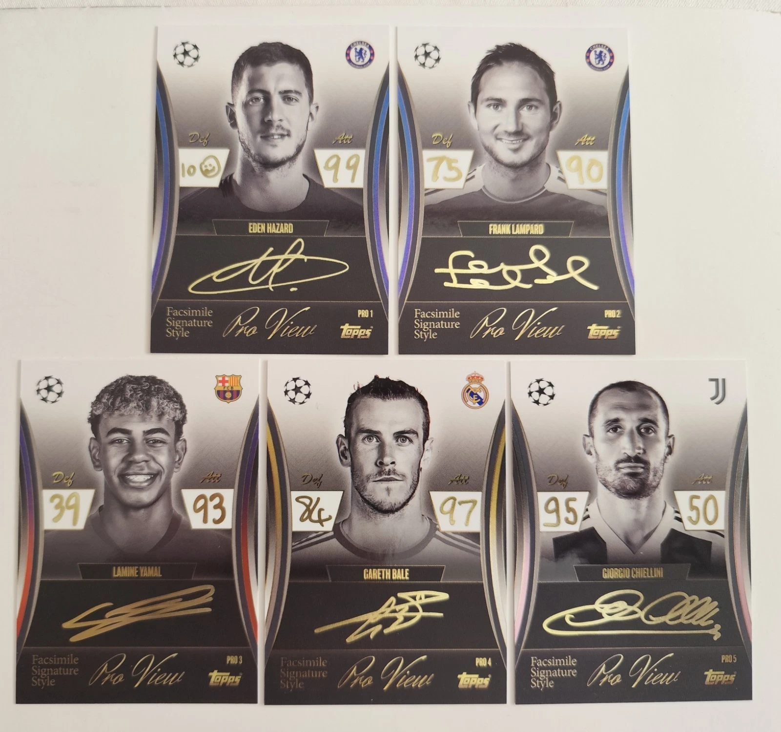 Match Attax Extra 25/26 Pro View Set All 5 Cards Full 2025/2026 Signature Style