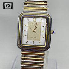 Orologio Vintage [Come Nuovo] Rado DIASTAR 110.9536.3 26mm Tank Gold Uomo Qz Spedito da US