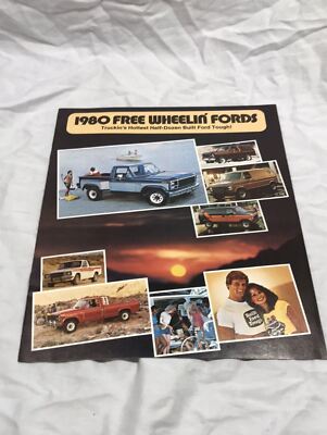 1980 Free Wheelin  Fords sales brochure Bronco Courier F100