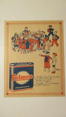 Vintage FULMEN REGENOX Batterien Notizbuch Schutz, Illustration von ALAIN SAINT-OGAN
