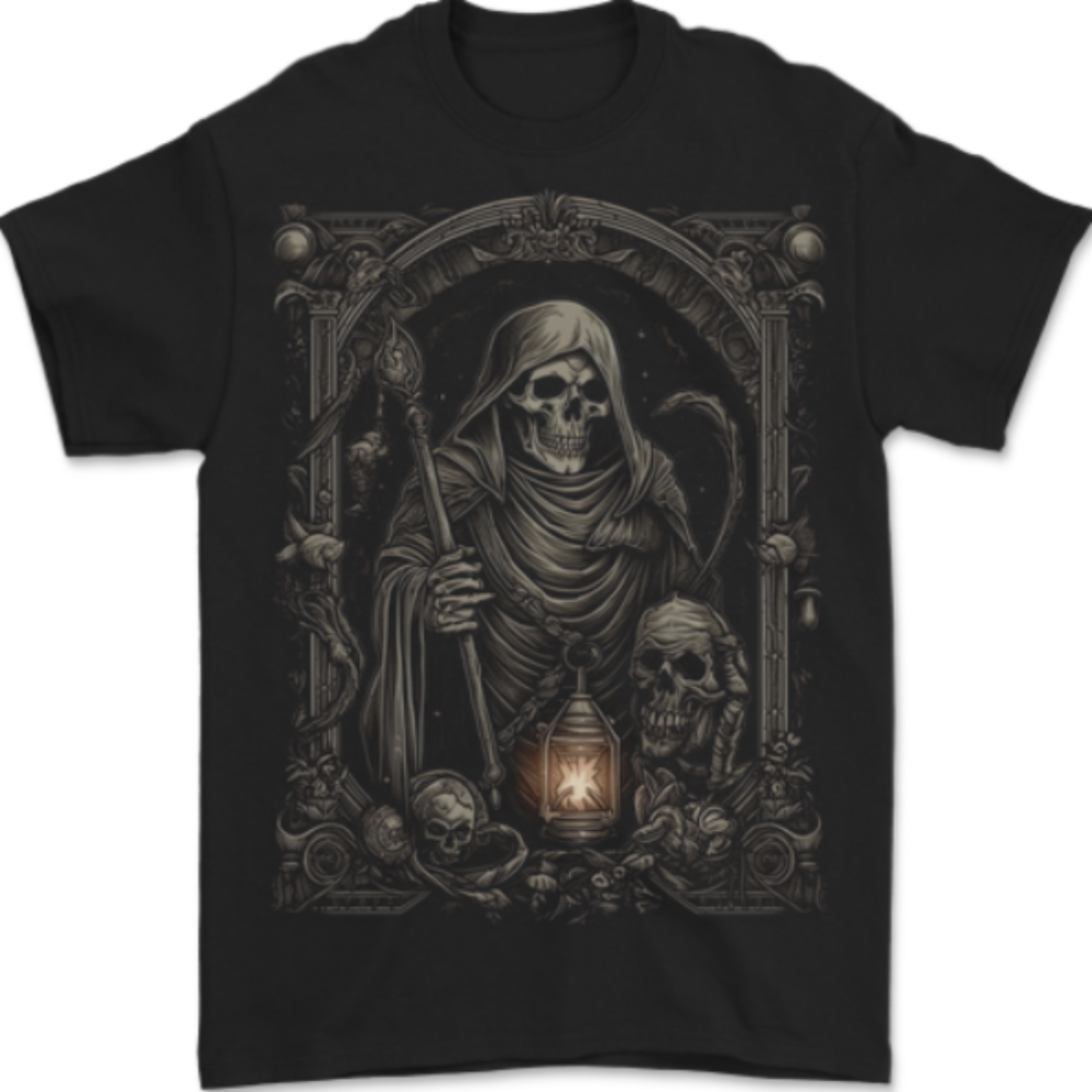 Gothic Grim Reaper Goth Heavy Metal Skull 6 Mens T-Shirt 100% Cotton