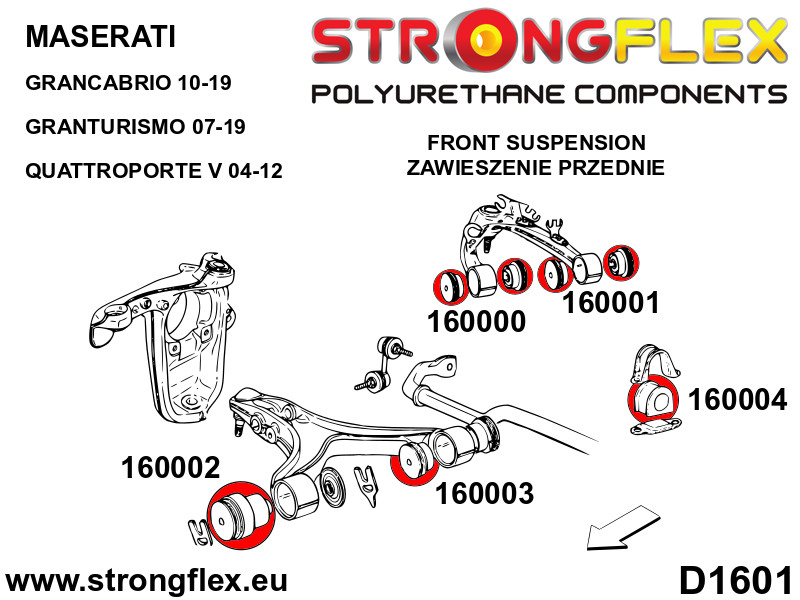 PU Front Upper Arm Bushing – Rear Sport fits Maserati Grancabrio (10-19)