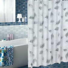 Bathroom Shower Curtain PEVA Translucent Bath Curtain Waterproof Ring Modern New