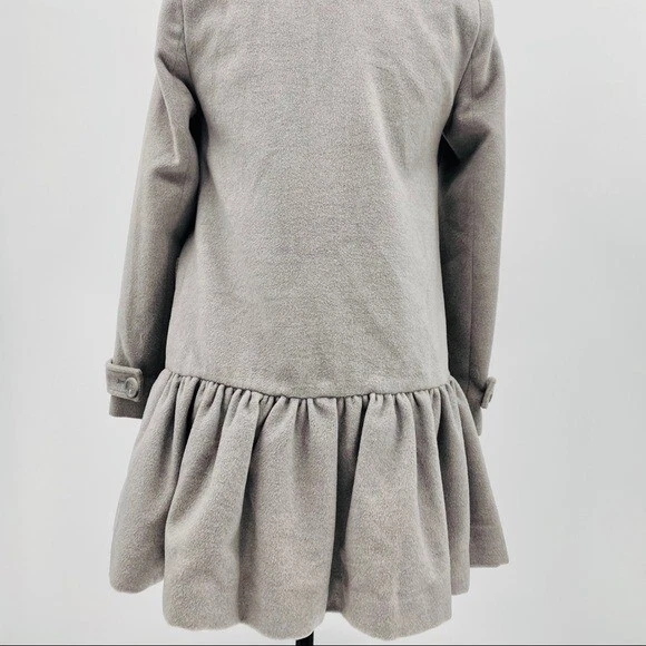 Женское пальто ASOS миниатюрный размер 2 серое шикарное на открытом воздухе теплое нейтральное минималистское - Изображение 4 из 4