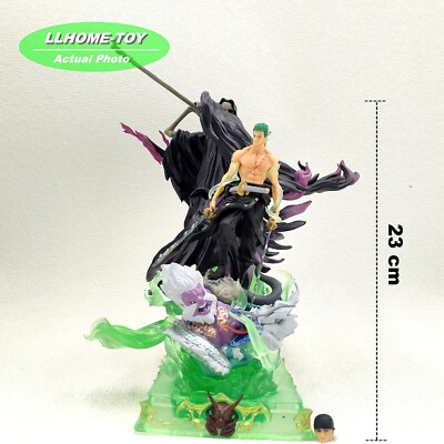 Anime OP Roronoa Zoro Death face change Fight PVC Action Figure Statue Toy Gift