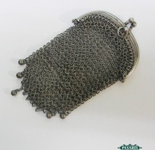 French Export Silver Double Compartment Mesh Purses Ca 1870