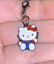 Black Hello Kitty Charm Zipper Pull  Keychain Add On Clip 