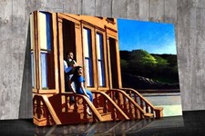 Sunlight on Brownstones di Edward Hopper tela artistica incorniciata o stampata solo