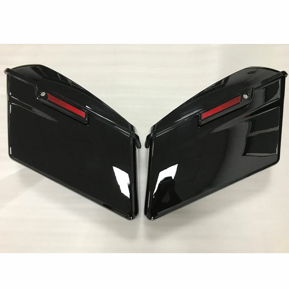 Vivid Black Hard Saddle Bags w/ Black Latch For Harley Touring Models 2014-2024 - Imagem 3 de 4