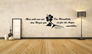 Man Sieht Nur Mit Dem Herzen Gut Zitat Spruch Der Kleine Prinz Wandtattoo A007 Ebay