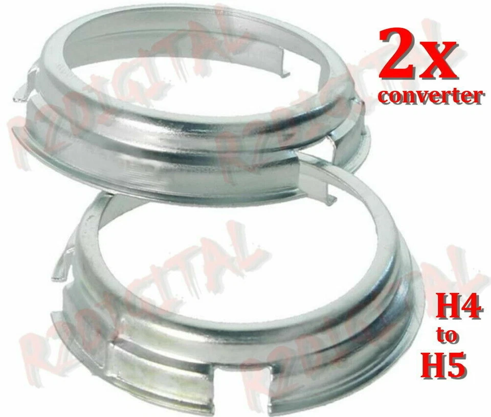 COPPIA ADATTATORI CONVERTITORI H4 H5 R2 G40 led Xenon AUTO D'EPOCA MOTO SCOOTER