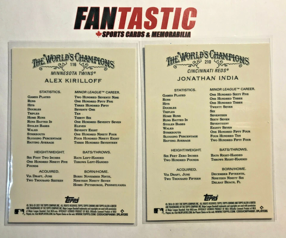 2021 Topps Allen & Ginter CHROME Refractor Card YOU PICK inc RC etc - Image 2 of 2