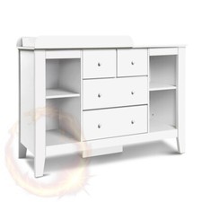 Keezi Baby Changing Table Diaper Station Drawers Chest Cabinet Nursery Furniture