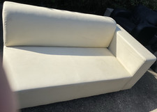 RHF Sofa Part In Cream Faux Leather