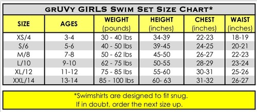 Girls Rashguard Sun Protective Swim Shirt & Swim Skirt UPF 50 Made in USA - Picture 17 of 43