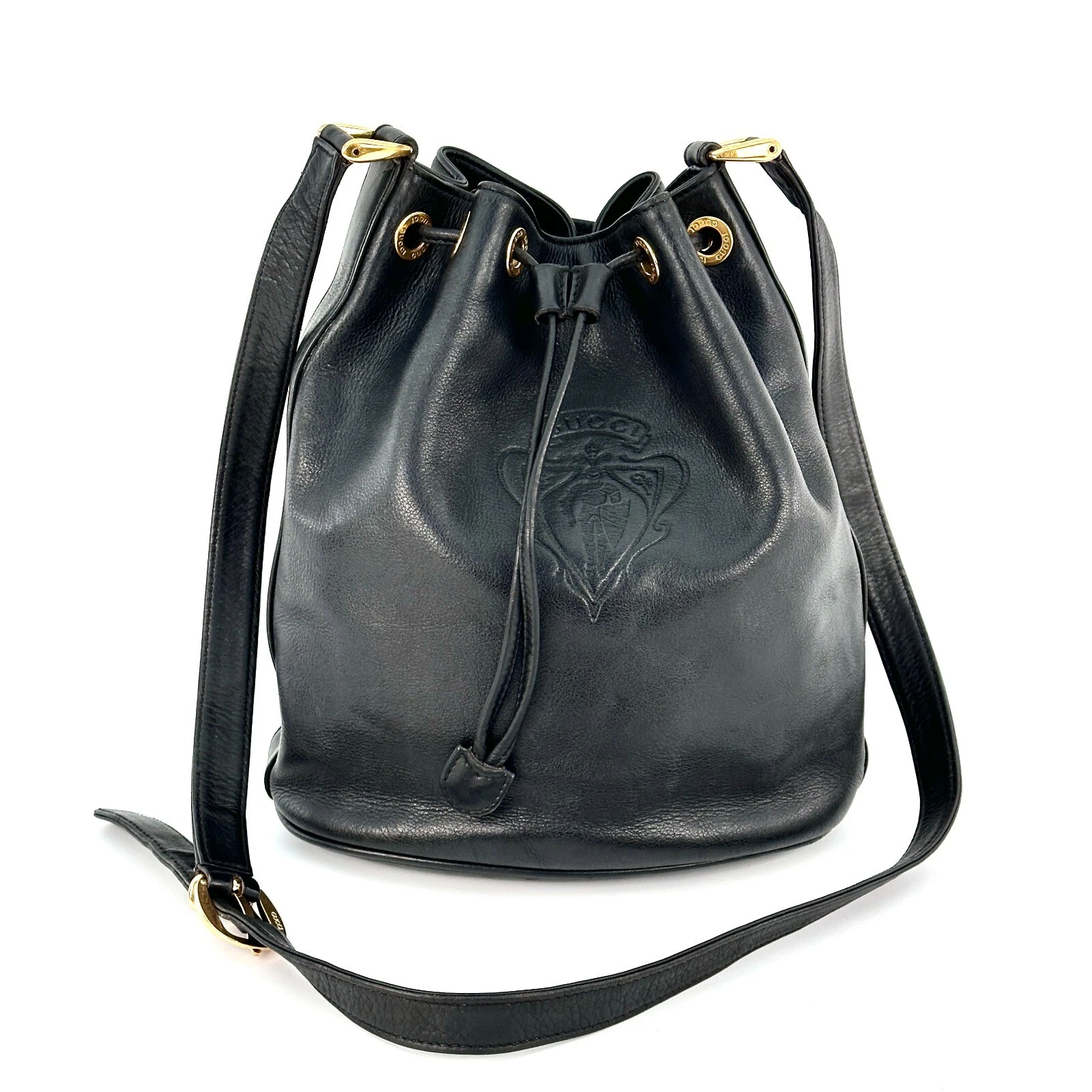 Sac à bandoulière Gucci vintage en cuir hystéria cordon authentique #569