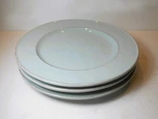 OVER AND BACK Lake Como Aqua Blue 3 Luncheon Plates 9"