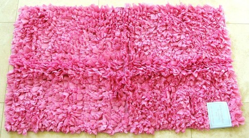 NEW ELITE COLLECTION PAPER CHINDI RUG CARPET,FLOOR MAT PINK 27" x 45",68 x114 CM