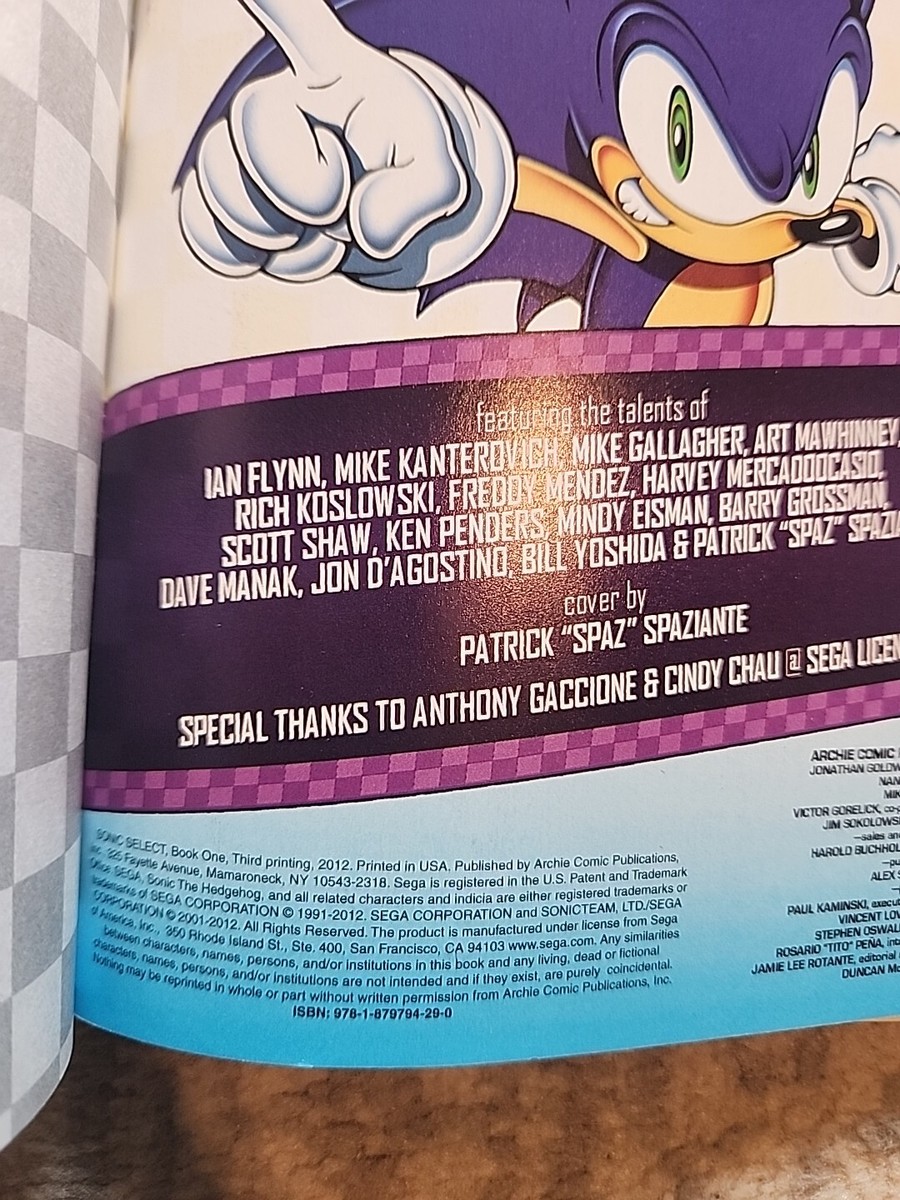 【ソニック】SONIC SELECT BOOK 1 Archie Sonic Select Book 1 | Sonic Wiki Zone | Fandom