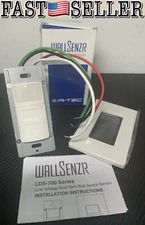 Ir-Tec White Light Switch with HFD & PIR Sensor, 1-pole, 120/277 VAC #LDS-700SW