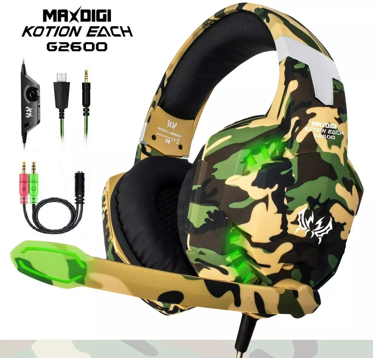 Gaming Headset Mic Headphones for PC Laptop PS4 Slim Pro Xbox One