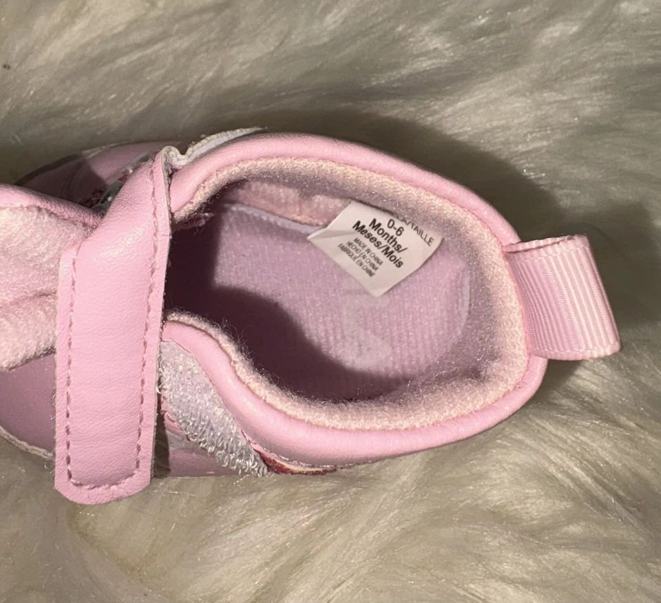 Adorable Tops Altos Bebé Fila Rosa y Brillo Talla Bebé 0-6 Meses Foto 4 de 4