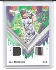 2021 Diamond Kings DK Materials Holo Gold Relic Brian Anderson (Marlins)/50