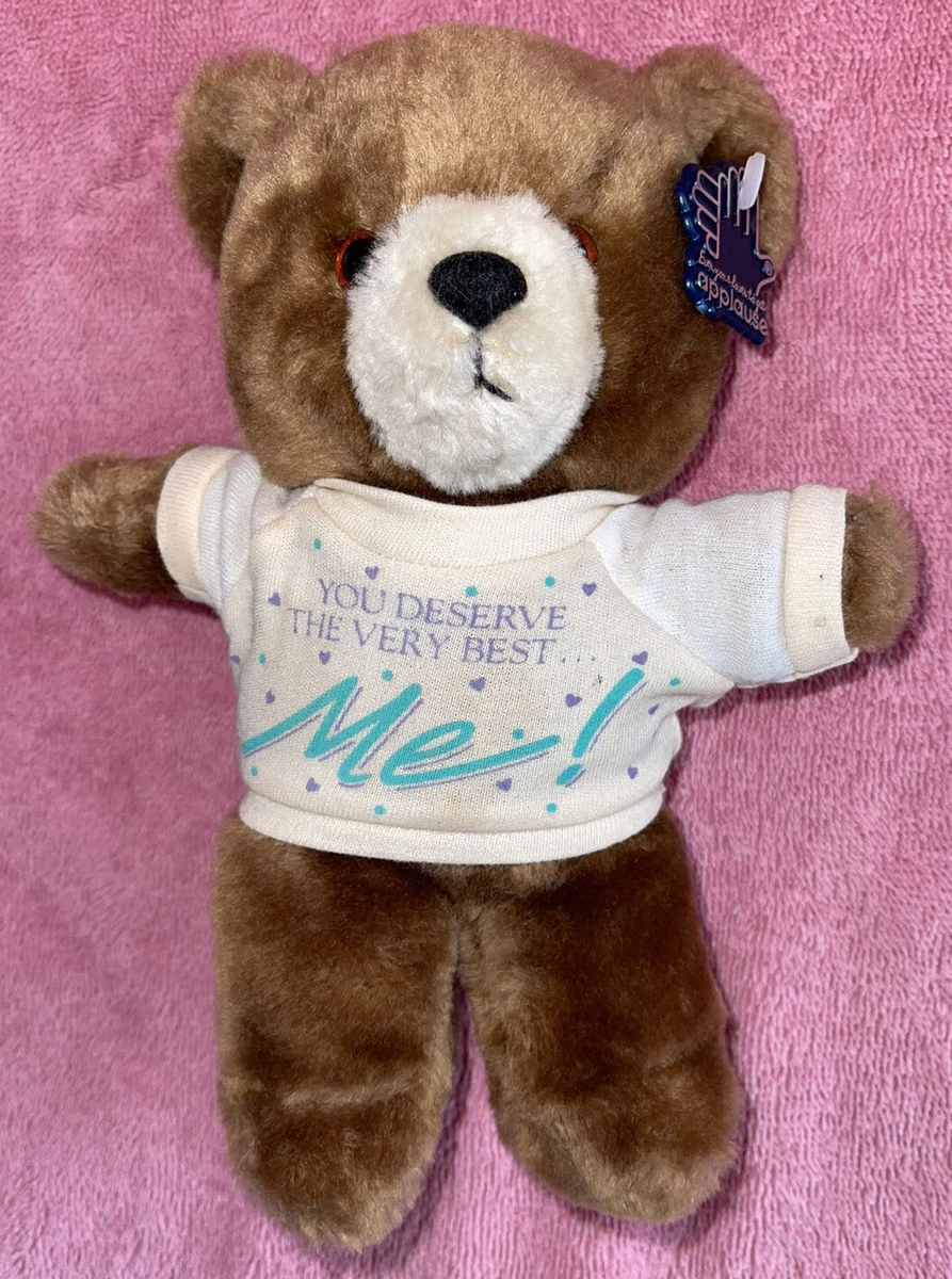 Vintage Applause 1986 Plush Teddy Bear 8 Tag You Deserve Very