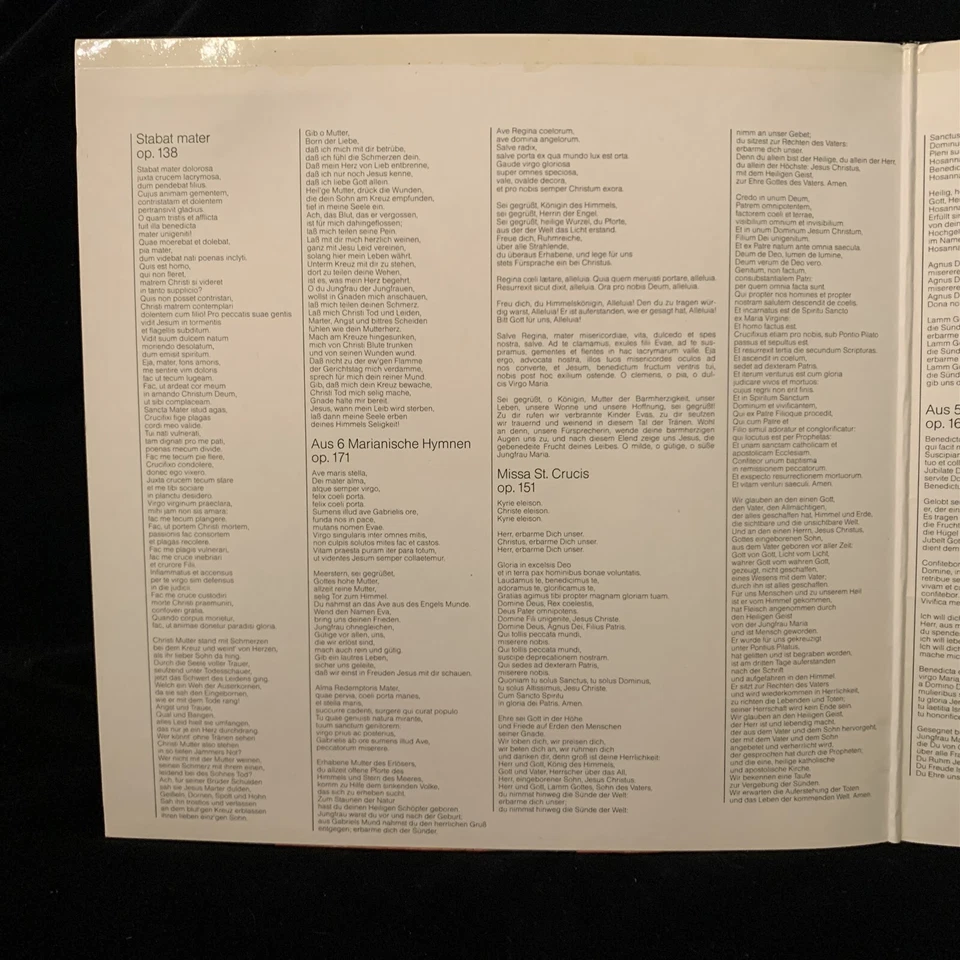 RHEINBERGER - Ave Maris Stella - Masses and Motets - Ratzinger - DHMU ST LP 1983 - Image 2 of 4
