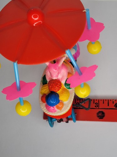 Cochecito vintage de celuloide conejito de pascua mamá y bebé de los años 50 juguete de cuerda de hojalata Japón - Imagen 10 de 11