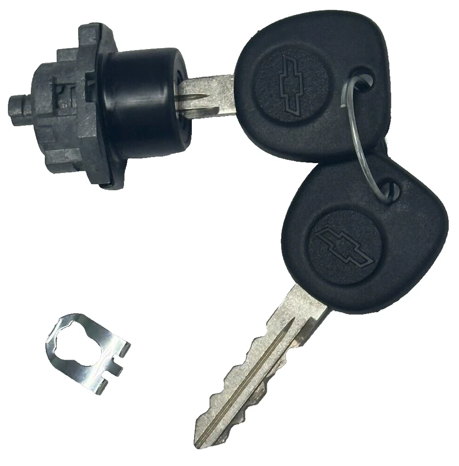 Chevrolet Astro Van 96-05 OEM Barn Doors Lock Key Cylinder 2 Bow-Tie Logo Keys - Image 2 of 4