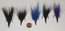 5 DRESSED VMC NIGHT COLORS BUCKTAILS  1/0 3x  TREBLE HOOKS   FREE SHIPPING!!
