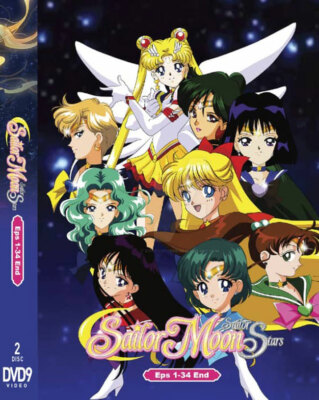 ANIME DVD SAILOR MOON SEA 5: SUPER STARS VOL.1-34 ENDREGION ALL ENGLISH DUBBED