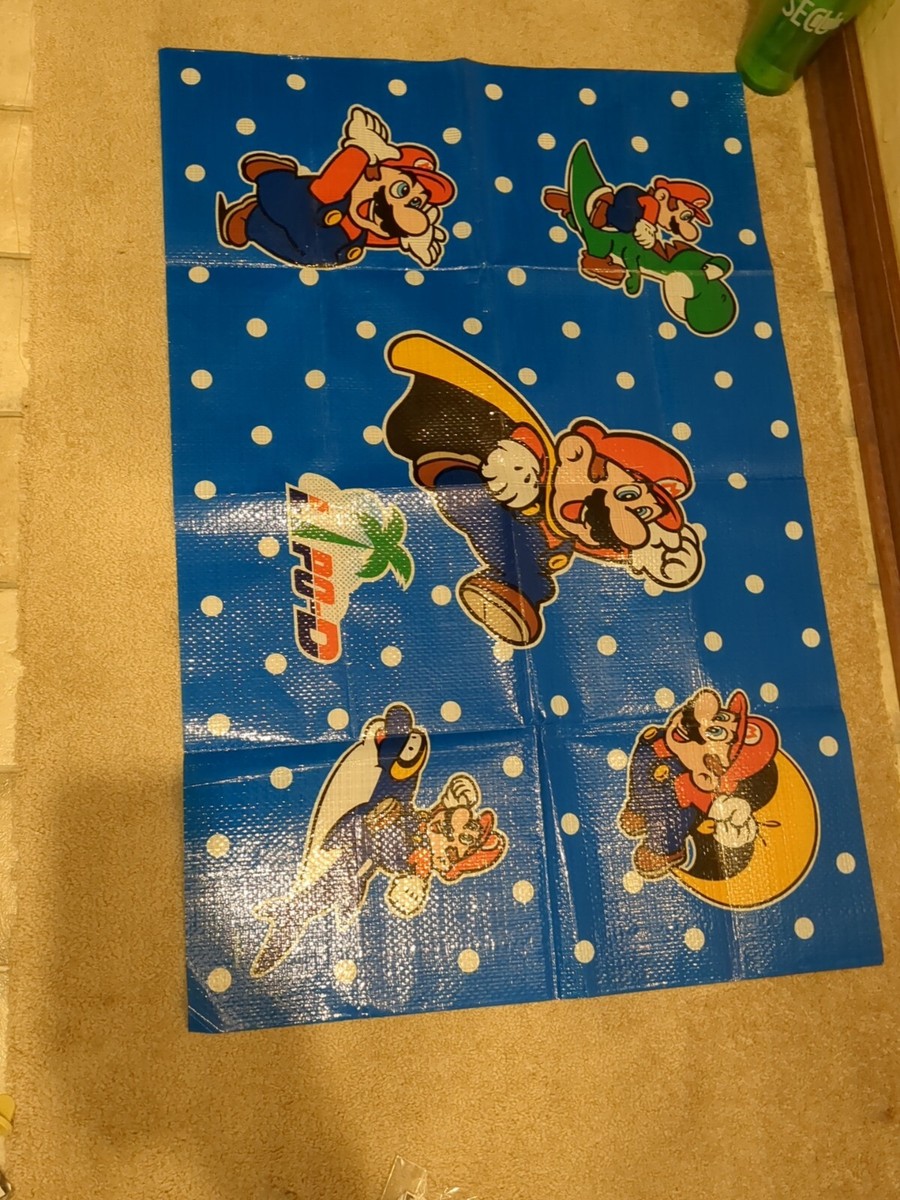 1990 Nintendo Super Mario World Store Display Banner Original