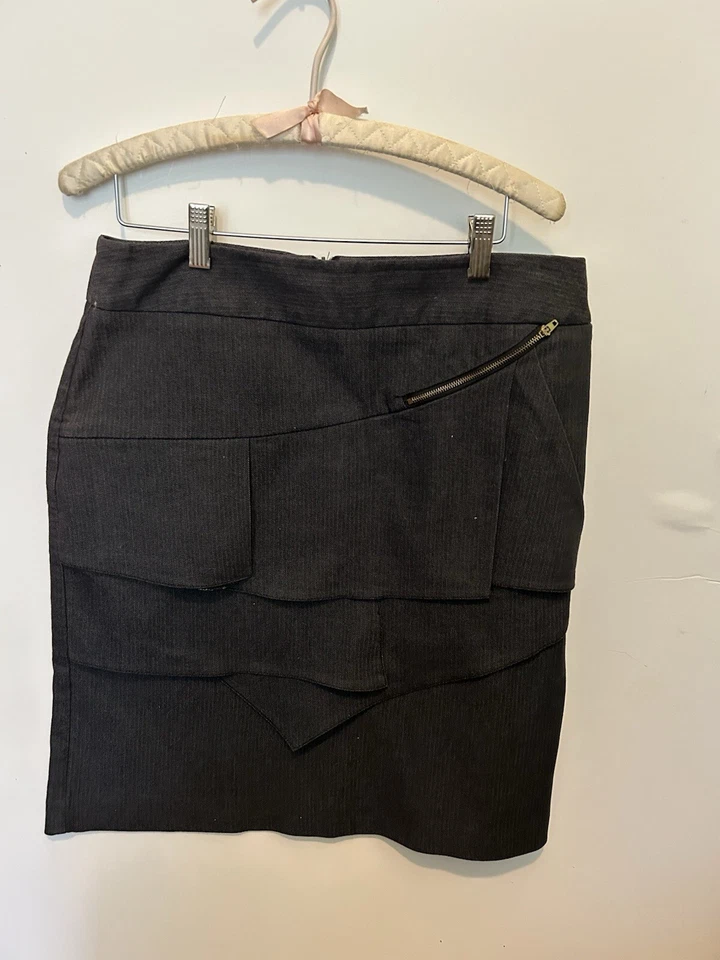 Черная многоярусная юбка Larry Levine 12 слоев сбоку на молнии эластичная - Изображение 2 из 4