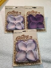 Vtg. Lot of 3 Country Flowers D.I.Y. Petals OPEN ROSE SEALED Packs, 54 Pcs total